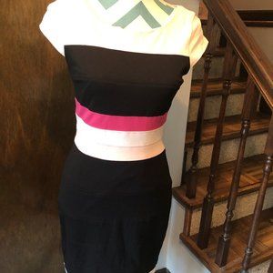 Lovely Pink and Black Dress from White House Black Market Size 2